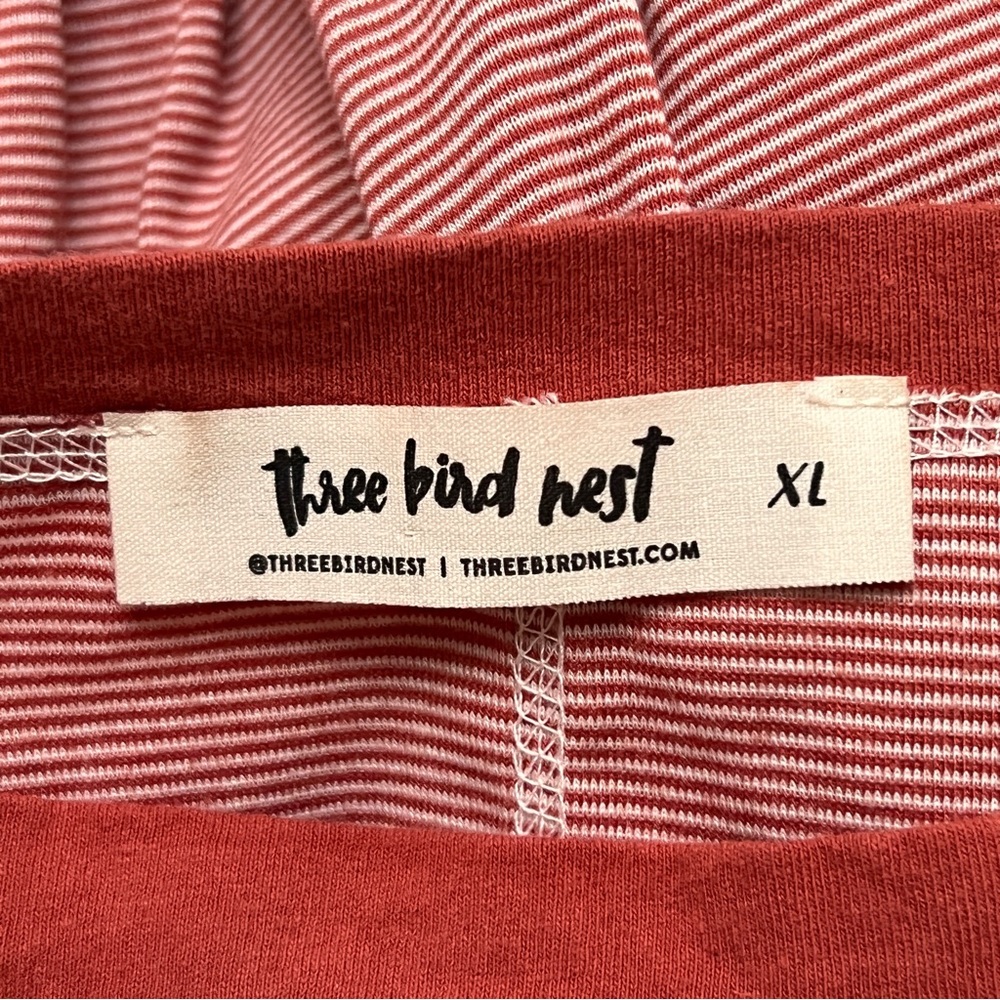 Three Bird Nest Britt Patchwork Top Red Stripe Bo… - image 7